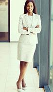 Smart african woman business woman standing with arms crossed smiling